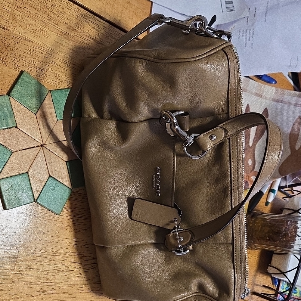 Coach Brown Leather Duffel Bag